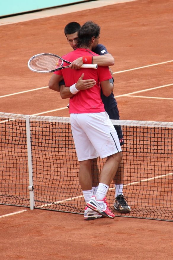 Novak & Rafa hug it out